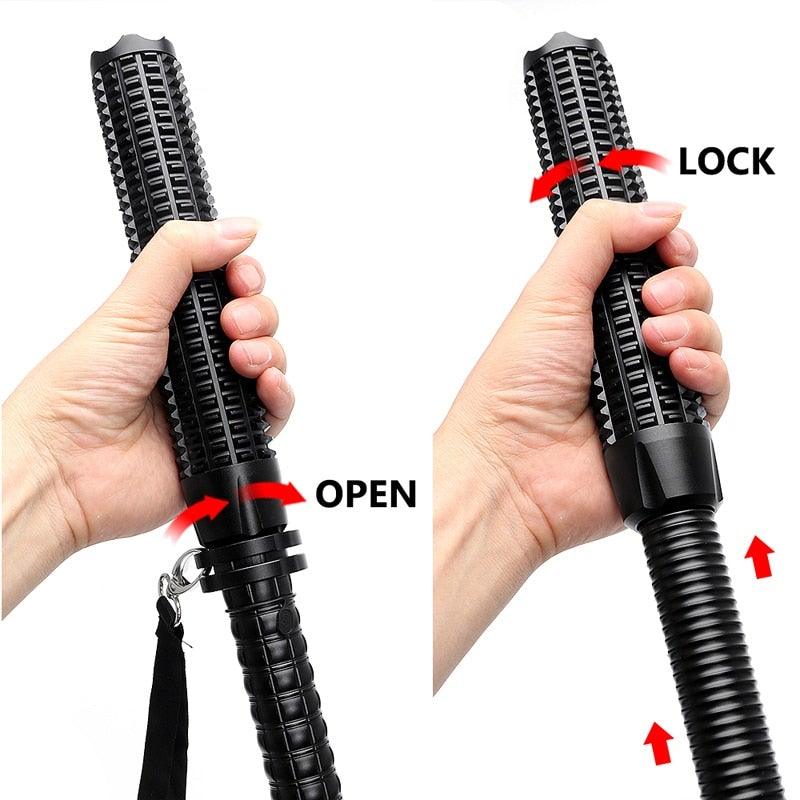 Rechargeable Adjustable LED Flashlights High Lumen Super Bright Handheld Waterproof Zoomable Portable Flashlight For Outdoor Baseball Bat Hiking CampingSelf Defense