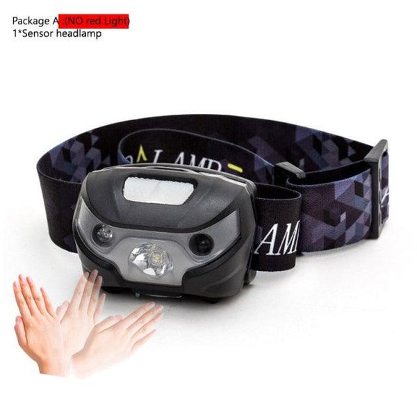 Rechargeable Adjustable LED USB Headlamp 10000Lm Powerfull Adjustable Waterproof Headlight Body Motion Sensor Head Flashlight For Outdoor Hiking Camping Torch Light Lamp