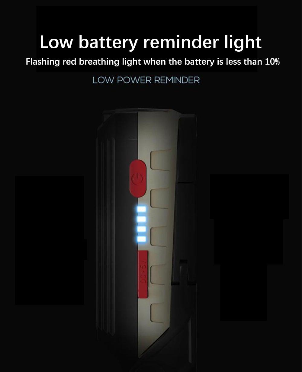 Rechargeable Adjustable USB LED Portable Charger Battery High Capacity with Digital Display LCD Screen Waterproof Flashlight COB Work Light For Repairing Outdoor Camping