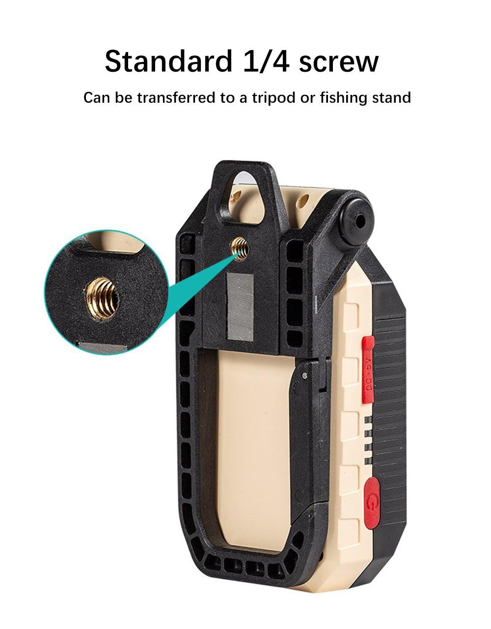 Rechargeable Adjustable USB LED Portable Charger Battery High Capacity with Digital Display LCD Screen Waterproof Flashlight COB Work Light For Repairing Outdoor Camping