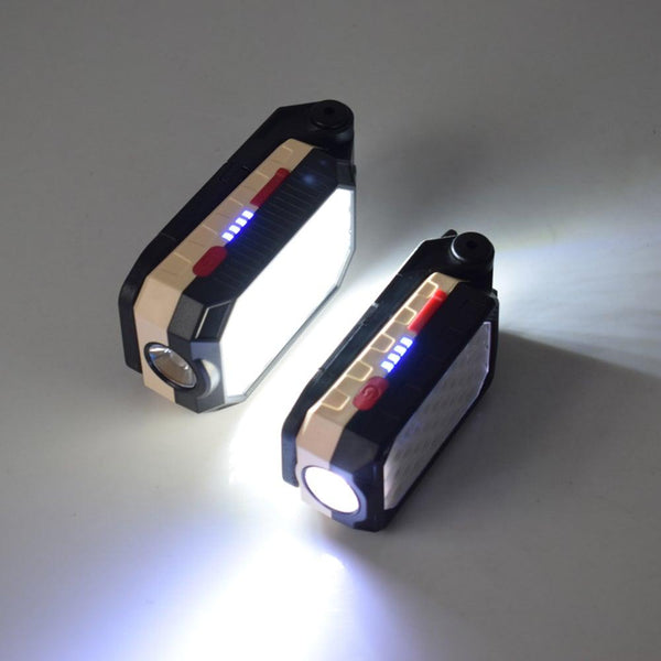 Rechargeable Adjustable USB LED Portable Charger Battery High Capacity with Digital Display LCD Screen Waterproof Flashlight COB Work Light For Repairing Outdoor Camping