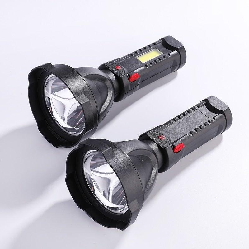 Rechargeable Adjustable USB LED Portable Rotary High Lumen Zoombale Super Strong Flashlight  Ultra-bright For Long-range  Outdoor  Camping Fishing Hiking Riding Walking Jogging Flashlight