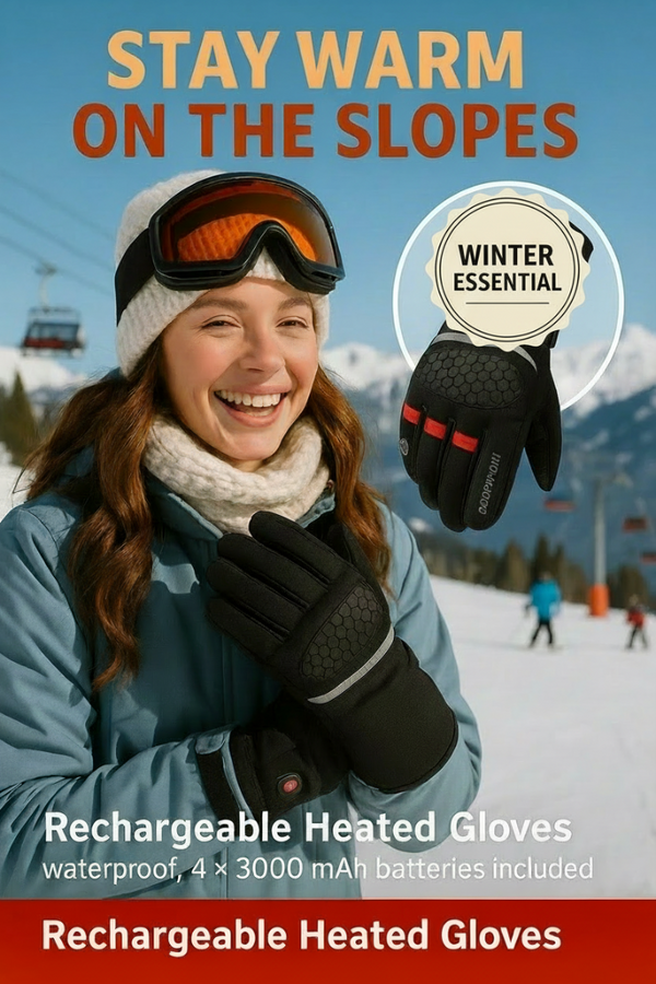 Rechargeable Heated Gloves - Waterproof GOODSPHORIA.COM