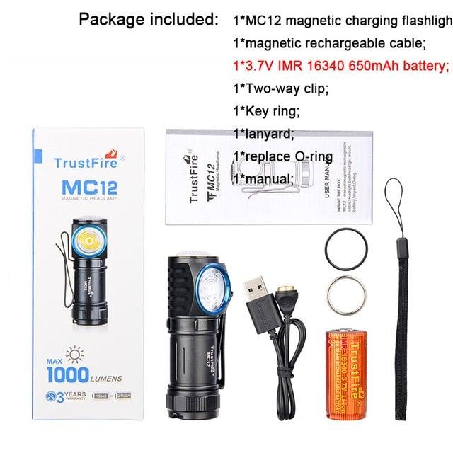 Rechargeable High Lumen Super Bright Powerful LED CREE XP-L HI  Flashlight Magnetic Water & Impact Resistant Handheld Flashlights  For Outdoor Camping Hiking Riding