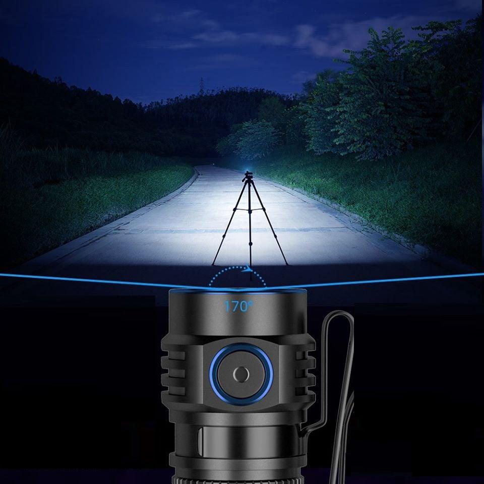 Rechargeable High Lumen Super Bright Powerful LED CREE XP-L HI  Flashlight Magnetic Water & Impact Resistant Handheld Flashlights  For Outdoor Camping Hiking Riding