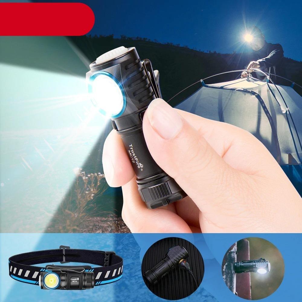 Rechargeable High Lumen Super Bright Powerful LED CREE XP-L HI  Flashlight Magnetic Water & Impact Resistant Handheld Flashlights  For Outdoor Camping Hiking Riding
