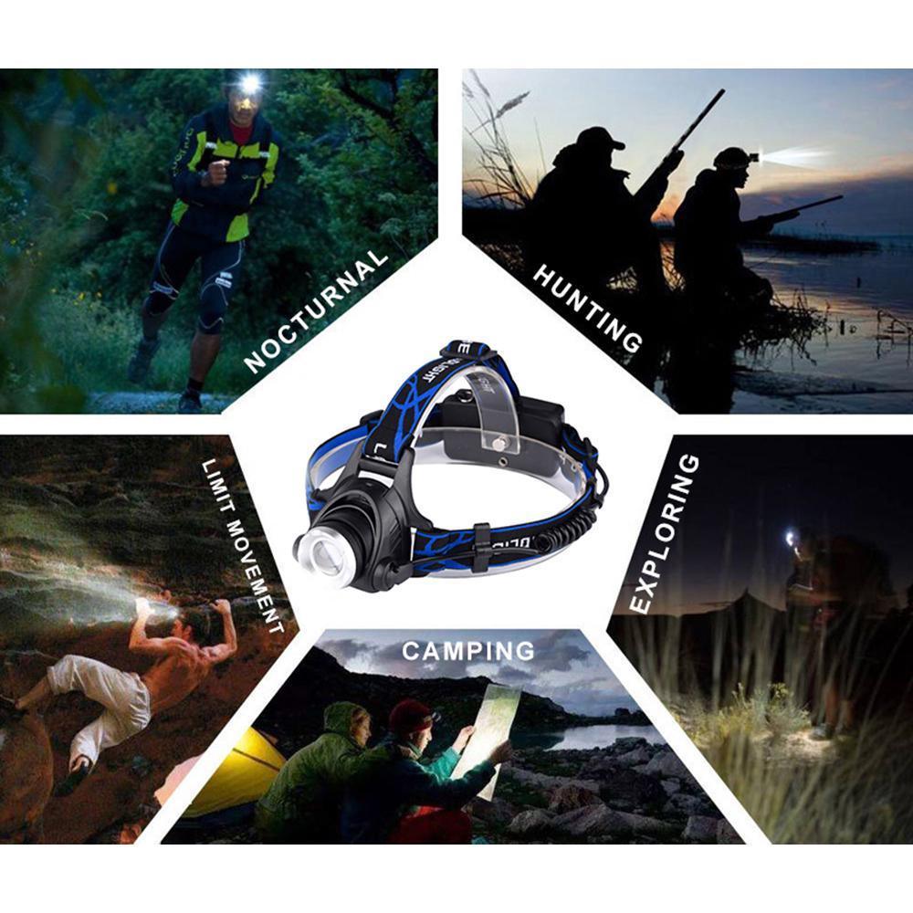 Rechargeable High Lumens Work Headlight Ultra Bright Headlamp LED Headlight Sensor Powerful  Head Lamp Waterproof Flashlight For Adults Running Hiking Camping Fishing