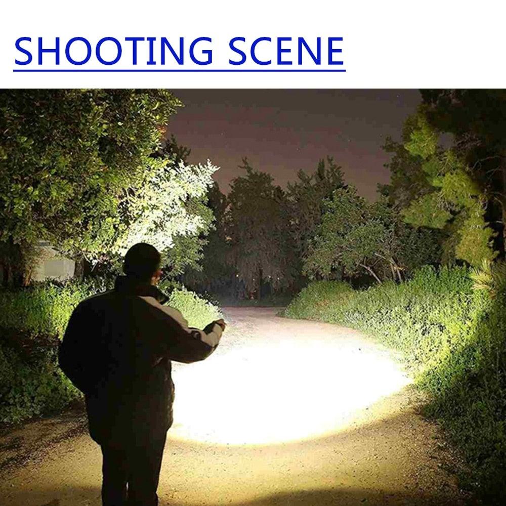 Rechargeable LED Flashlight High Lumen USB Ultra Bright Adjustable Powerful Zoomable Flashlight Water Resistant For  Daily Household and Outdoor Camping Hiking Riding Running
