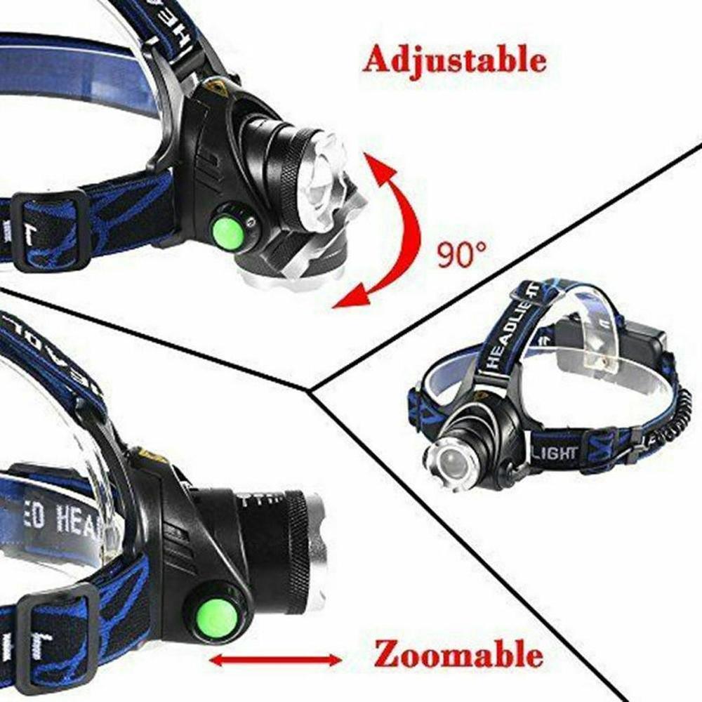 Rechargeable LED  Headlamps Ultra-bright High lumens Zoomable Waterproof LED Headlight Head Torch Flashlight Head Lamp For Fishing  Hands-Free Headlight