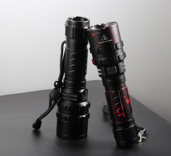 Rechargeable  LED Tactical Flashlights Waterproof Powerful High Lumen Super  Bright Power LED Aluminum Flashlight For Hiking Outdoor Camping Fishing Jogging Running HouseholdPowerful Light