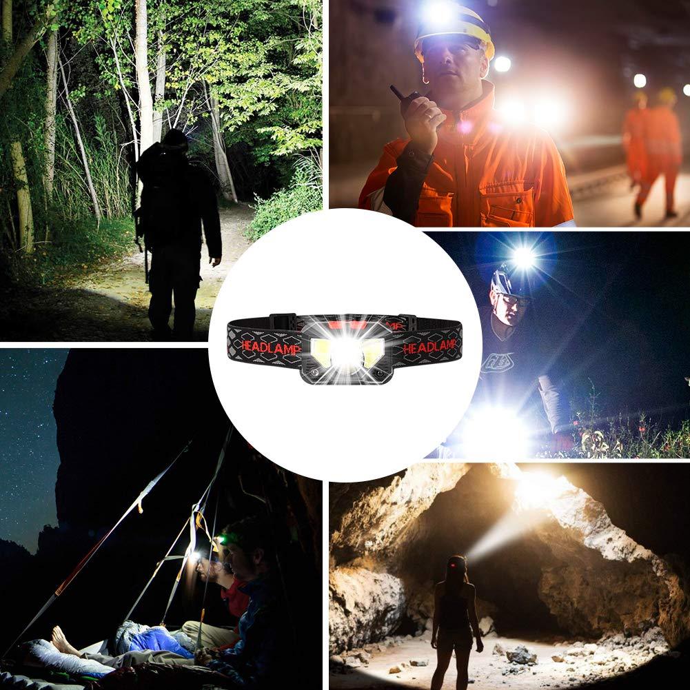 Rechargeable Powerful USB LED High Lumen Headlamp Ultra-Light Bright Headlight Waterproof Sensor Head Light  For Outdoors Camping Running Hiking Biking Fishing