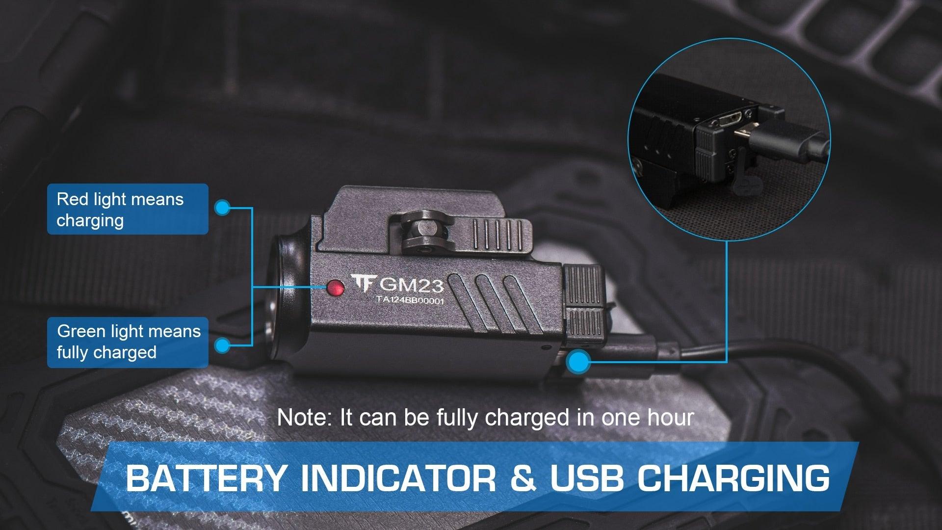 Rechargeable Spotlight Flashlight Waterproof  Adjustable High Lumen Super Bright USB LED Tactical Flashlight Gift Giving Torch Rail Mounted Flashlight For Outdoor Camping Hiking Fishing Jogging Walking