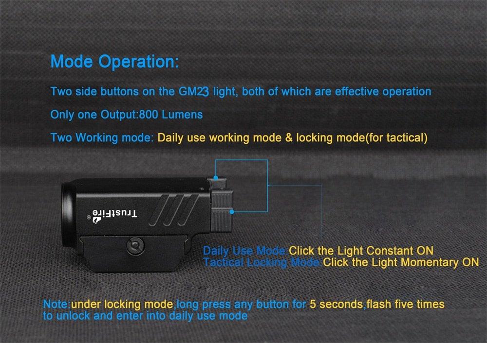 Rechargeable Spotlight Flashlight Waterproof  Adjustable High Lumen Super Bright USB LED Tactical Flashlight Gift Giving Torch Rail Mounted Flashlight For Outdoor Camping Hiking Fishing Jogging Walking