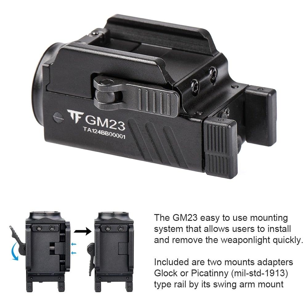 Rechargeable Spotlight Flashlight Waterproof  Adjustable High Lumen Super Bright USB LED Tactical Flashlight Gift Giving Torch Rail Mounted Flashlight For Outdoor Camping Hiking Fishing Jogging Walking