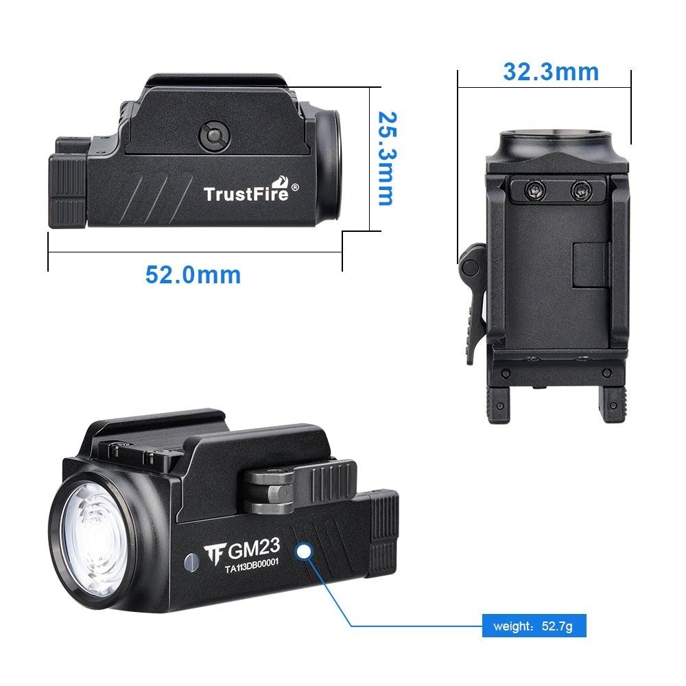 Rechargeable Spotlight Flashlight Waterproof  Adjustable High Lumen Super Bright USB LED Tactical Flashlight Gift Giving Torch Rail Mounted Flashlight For Outdoor Camping Hiking Fishing Jogging Walking