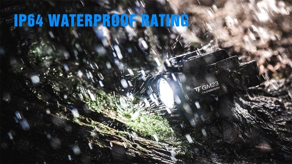 Rechargeable Spotlight Flashlight Waterproof  Adjustable High Lumen Super Bright USB LED Tactical Flashlight Gift Giving Torch Rail Mounted Flashlight For Outdoor Camping Hiking Fishing Jogging Walking