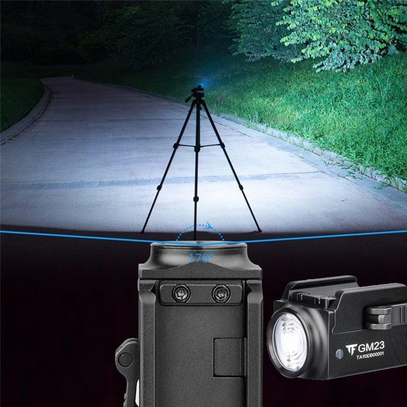 Rechargeable Spotlight Flashlight Waterproof  Adjustable High Lumen Super Bright USB LED Tactical Flashlight Gift Giving Torch Rail Mounted Flashlight For Outdoor Camping Hiking Fishing Jogging Walking