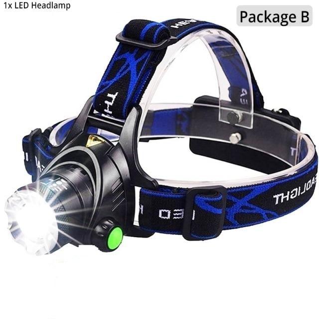 Rechargeable Ultra-bright High Lumen LED Headlamp Hands-Free USB Zoomable Headlight Waterproof  Super Bright Head Lights For Fishing Camping Hiking Riding JoggingTorch Flashlight