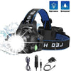 Rechargeable Ultra-bright High Lumen LED Headlamp Hands-Free USB Zoomable Headlight Waterproof  Super Bright Head Lights For Fishing Camping Hiking Riding JoggingTorch Flashlight