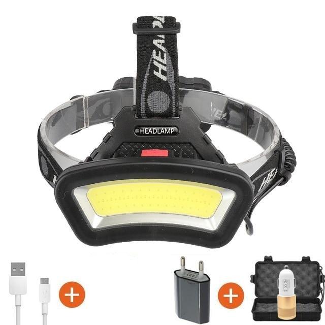 Rechargeable Usb Headlamp 500m Long Range Waterproof Headlight Lightweight Flashlight Hight Lumens Adjustable  Floodlight  For Outdoor Searchlight Hiking Camping Running Fishing Best Headlamps