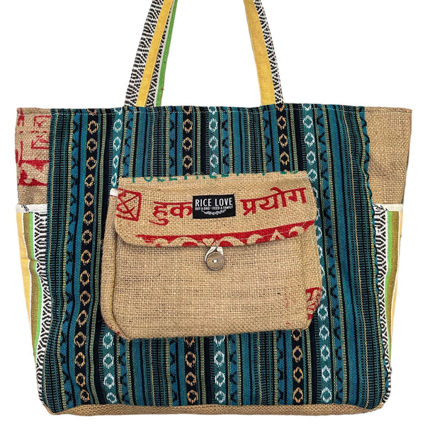 Recycled Travel Tote Goa Rice Love