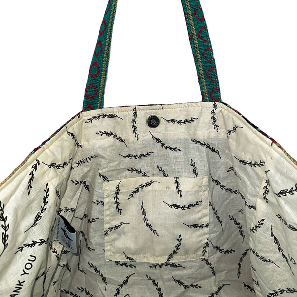 Recycled Travel Tote Mumbai Rice Love