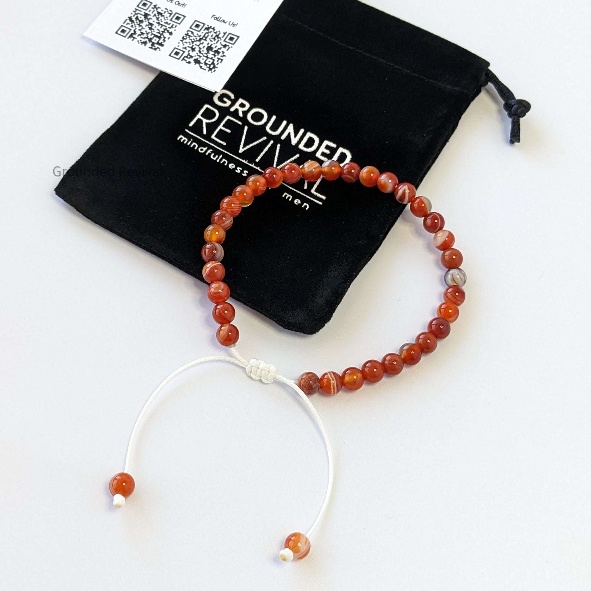 Red Agate Tasbih Bracelet | Men's Misbaha - 33 Beads, 5.5mm