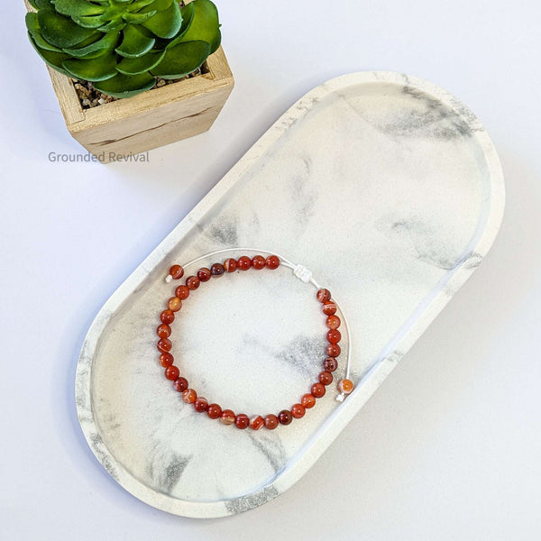 Red Agate Tasbih Bracelet | Men's Misbaha - 33 Beads, 5.5mm