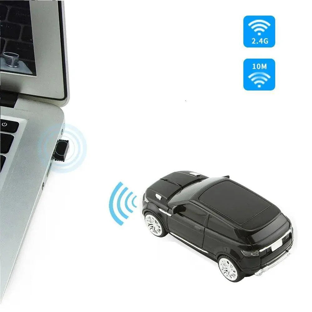 Red Car Shaped 2.4G Wireless Mouse Cool SUV Sport Car Mouse Gamer 1600 DPI Optical Mice Modern Cordless Office School Mice For PC Computer Laptop