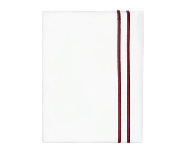 Cotton Flat Sheet - Line Embroidery