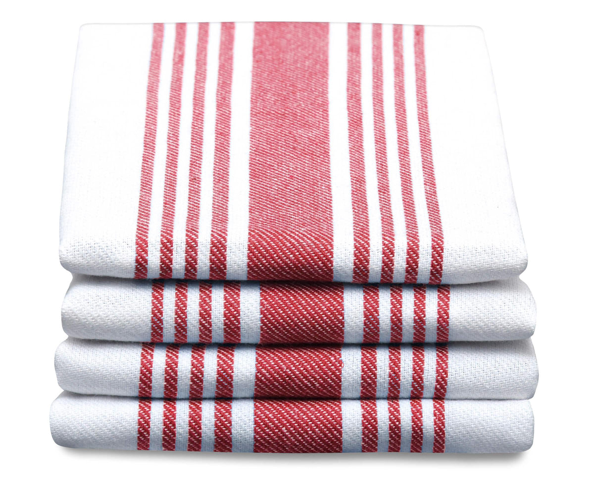 Red Kitchen Towels Set of 6