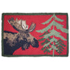 Red Moose Hooked Wool Accent Rug