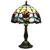 Red Tiffany Lamp with Tulip Glass Design