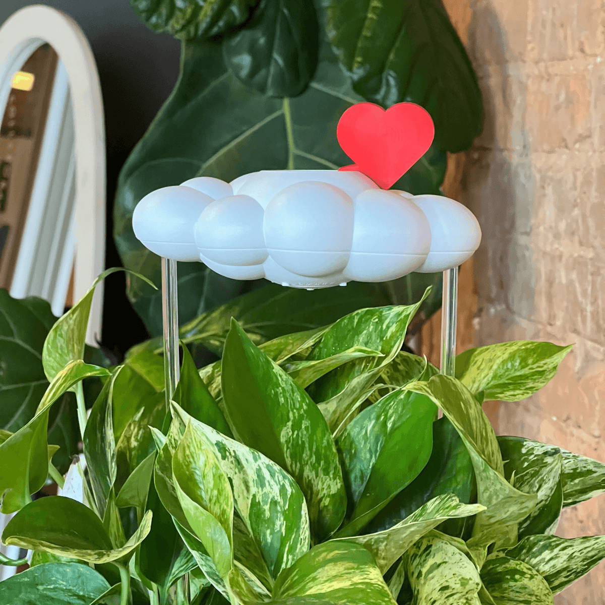 Original Dripping Rain Cloud with Red Heart Charm