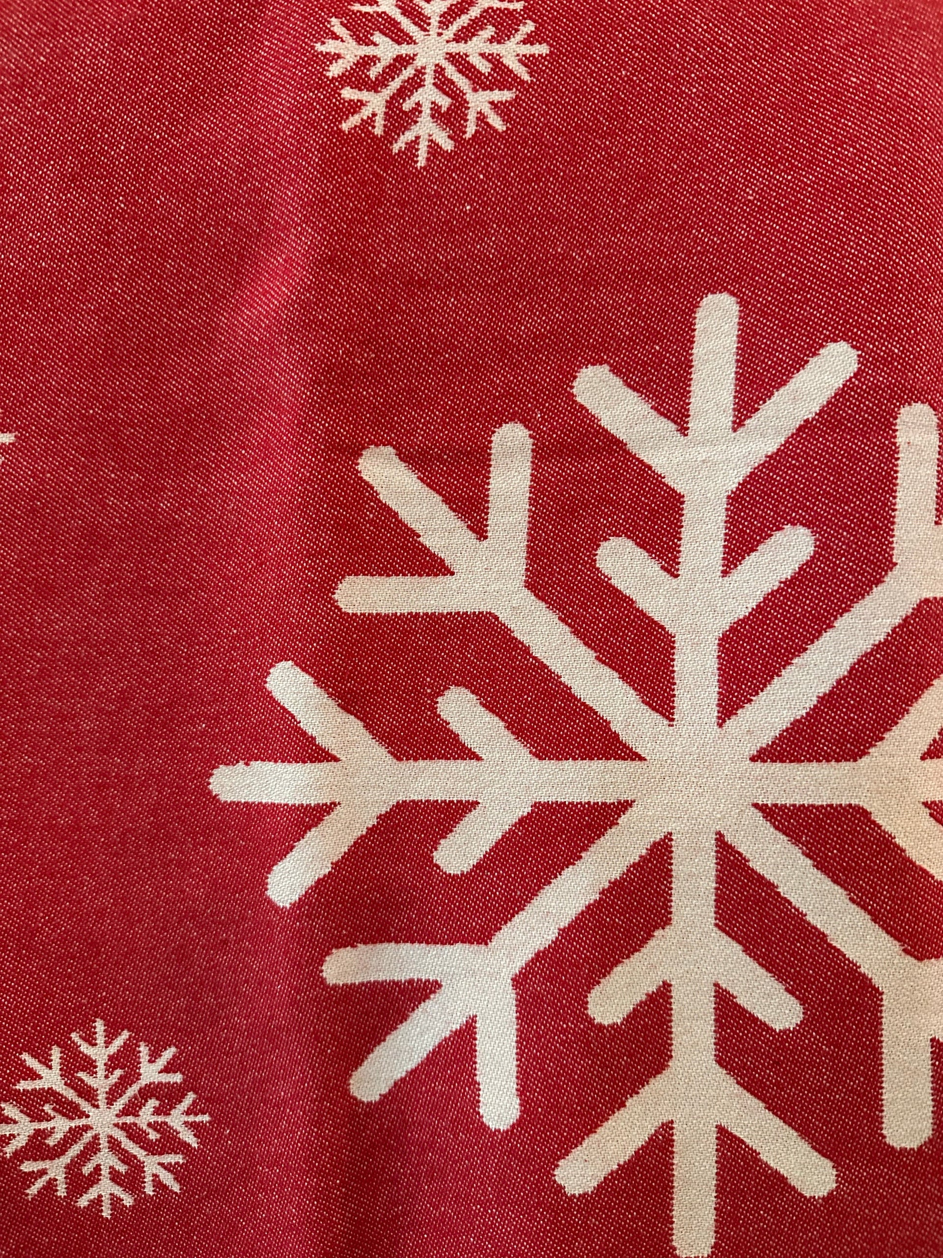 Christmas Reindeer Snowflake Turkish Cotton Throw Blanket 56×72 – Soft Organic Holiday Decor Gift