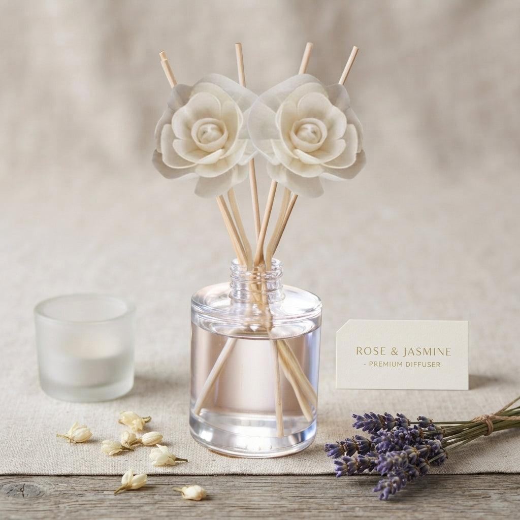 Floral & Feminine Reed Diffuser Collection – Rose, Lavender & Jasmine