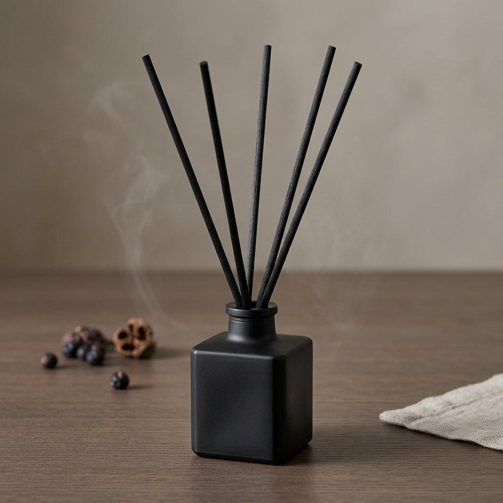 Bold & Masculine Reed Diffuser – Wood, Smoke & Obsidian