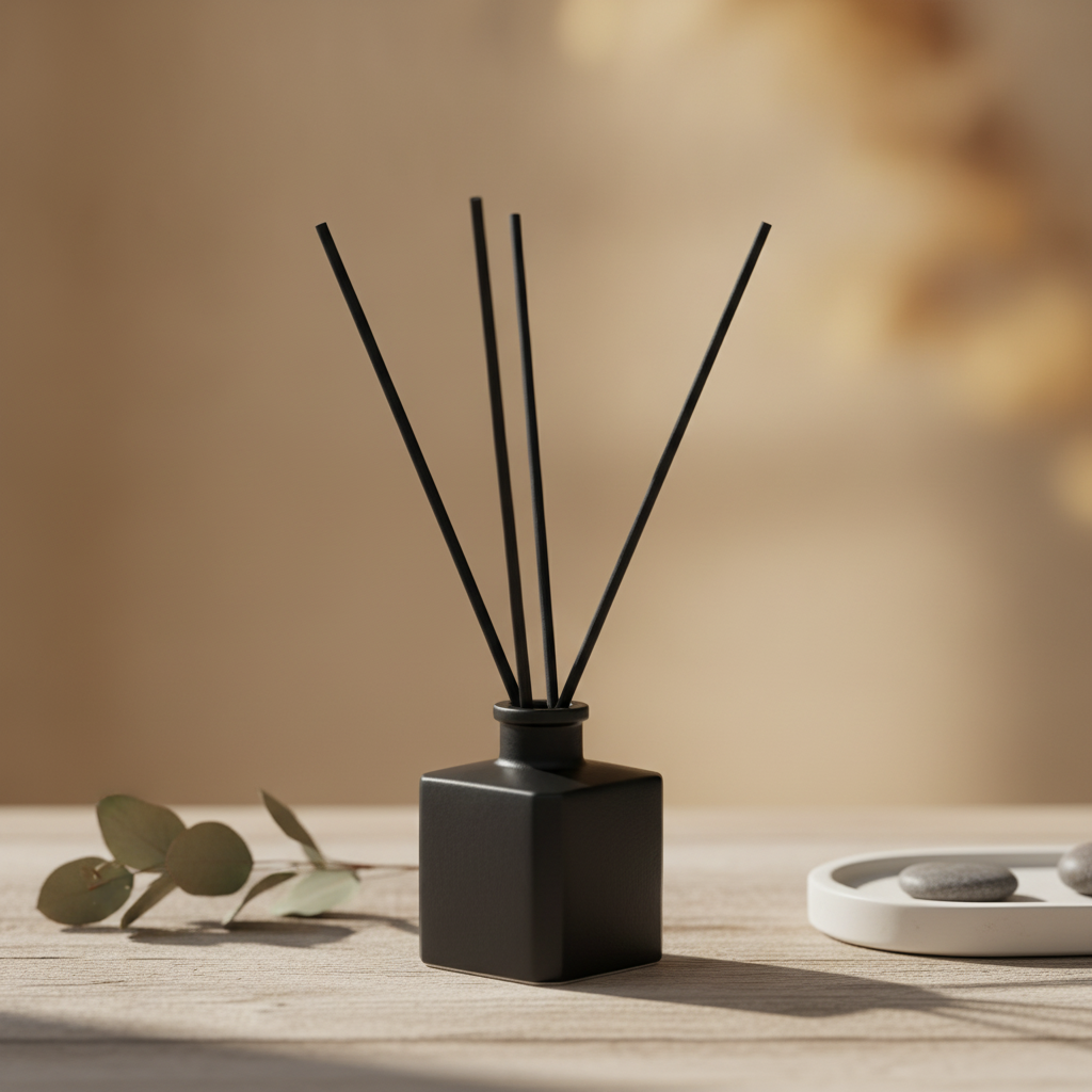 Bold & Masculine Reed Diffuser – Wood, Smoke & Obsidian