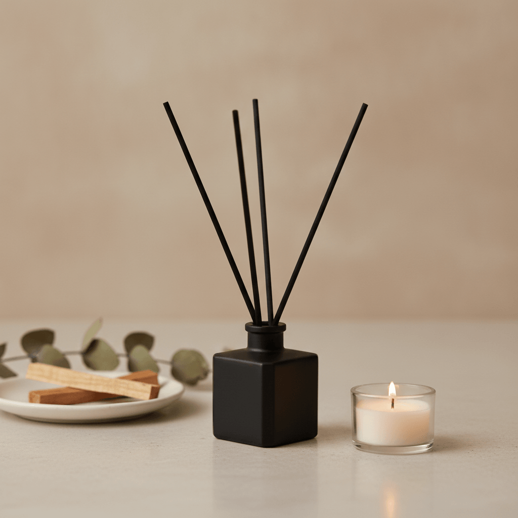 Bold & Masculine Reed Diffuser – Wood, Smoke & Obsidian