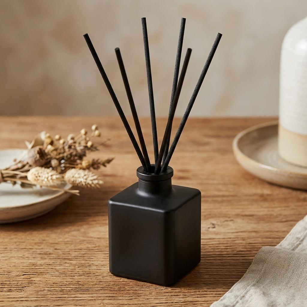 Bold & Masculine Reed Diffuser – Wood, Smoke & Obsidian