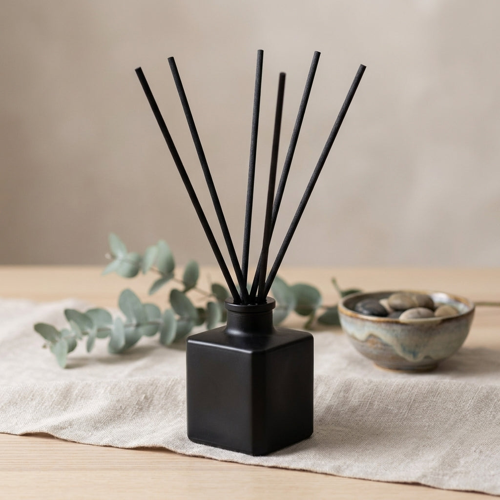 Bold & Masculine Reed Diffuser – Wood, Smoke & Obsidian
