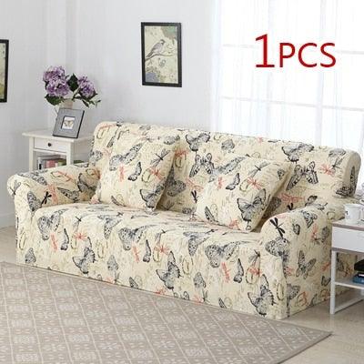 Refreshing Style Slipcover Sofa Cover Sectional Elastic Couch Case For Different Sofa All-Inclusive Slip-Resistant Living Room Stretch Loveseat Slipcover Washable Furniture Protector