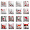 Refreshing Throw Pillows Covers Christmas Square Cushion Cover Vintage Santa Claus Christmas Snowman Red Cushion Pillow Covers Sofa Cushion For Home Decorative Pillow Case For Sofa Home Decor 45x45cm