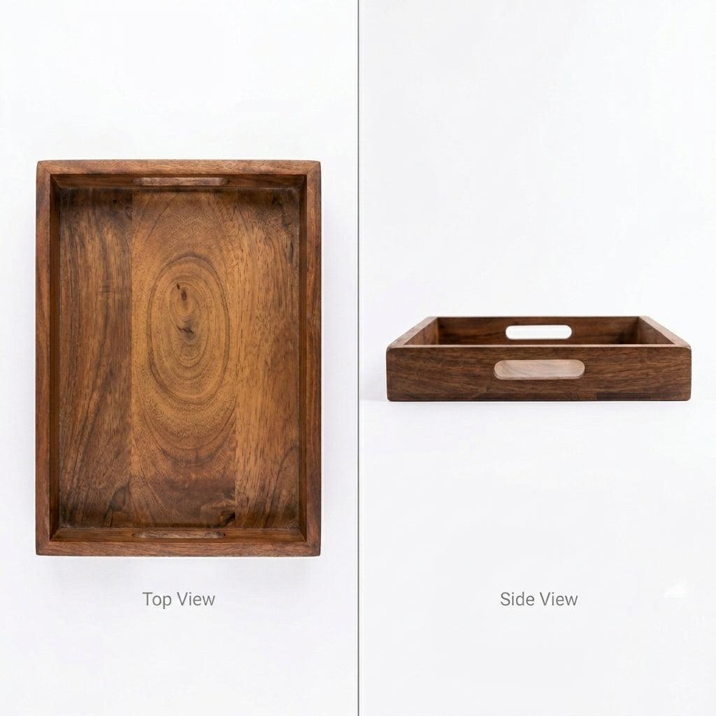 House of Avana Rectangular Mango Wood Serving Tray Medium