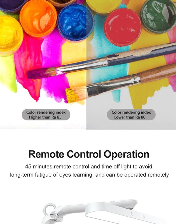 Remote Control LED Desk Lamp Eye-Caring Adjustable Office Lamp USB Charging Touch Control Memory Function Reading Table Lights Decorative Table Lamp Cute Study Lamps for Bedroom Décor