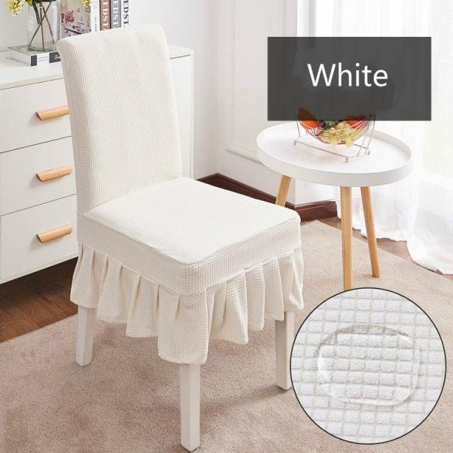 Removable Washable Furniture Protector for Kids Pets Home Waterproof Plaid Elastic Plain Dining Table Chair Cover Dining Room Chair Cover Skirt Stool Cover Chair Spandex Seat Covers