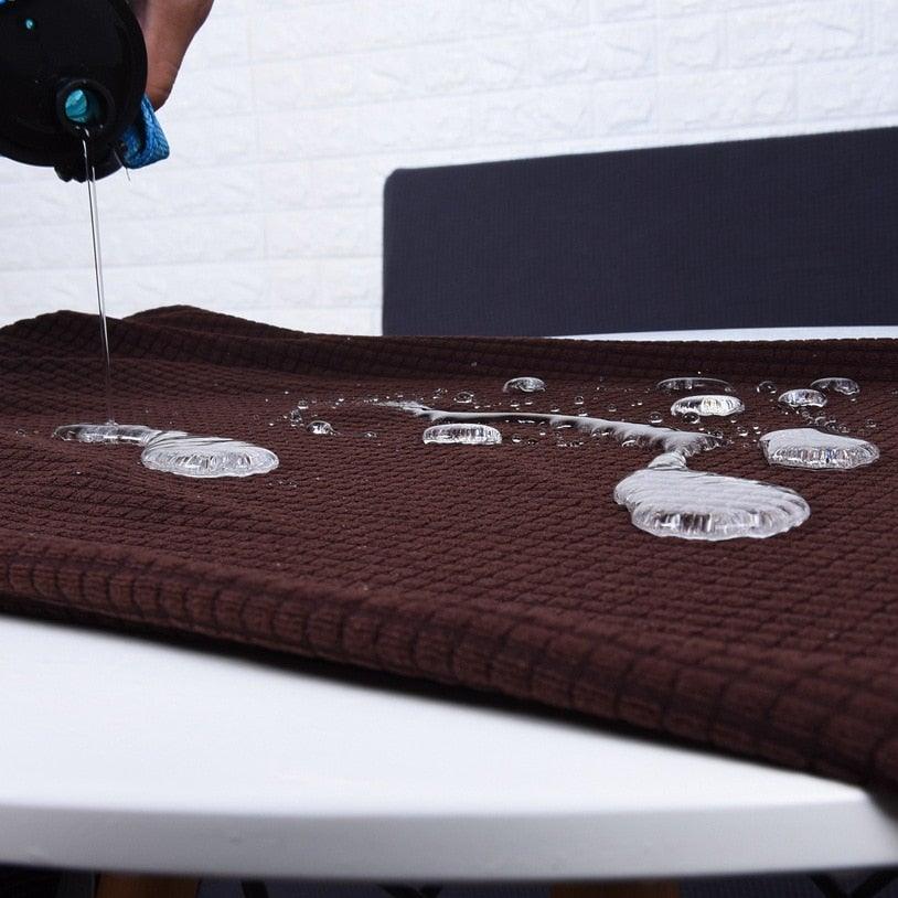 Removable Washable Furniture Protector for Kids Pets Home Waterproof Plaid Elastic Plain Dining Table Chair Cover Dining Room Chair Cover Skirt Stool Cover Chair Spandex Seat Covers