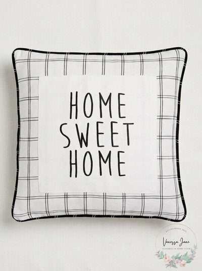 Lacourte Home Sweet Home 20X20 Square Decorative Pillow – White