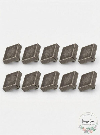 GlideRite 10-Pack 1-1/8 in. Weathered Nickel Square Cabinet Knobs
