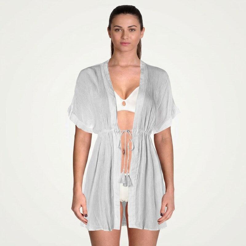 Lauren Ralph Lauren Womens Crinkle Rayon Dress Cover-Up, Size Medium